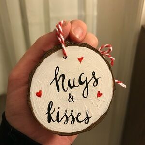Hugs and kisses Valentine’s Day ornament